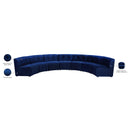 Meridian Limitless Navy Velvet 7 pc Modular Sectional IMAGE 14