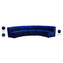 Meridian Limitless Navy Velvet 5 pc Modular Sectional IMAGE 14