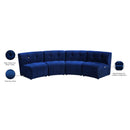 Meridian Limitless Navy Velvet 4 pc Modular Sectional IMAGE 15