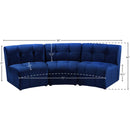 Meridian Limitless Navy Velvet 3 pc Modular Sectional IMAGE 13