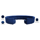 Meridian Limitless Navy Velvet 14 pc Modular Sectional IMAGE 13
