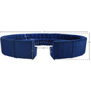 Meridian Limitless Navy Velvet 15 pc Modular Sectional IMAGE 12