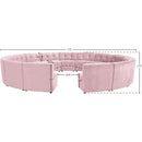 Meridian Limitless Pink Velvet 15 pc Modular Sectional IMAGE 12