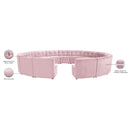 Meridian Limitless Pink Velvet 15 pc Modular Sectional IMAGE 13