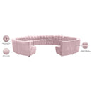 Meridian Limitless Pink Velvet 14 pc Modular Sectional IMAGE 13