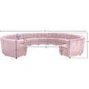 Meridian Limitless Pink Velvet 13 pc Modular Sectional IMAGE 13