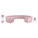 Meridian Limitless Pink Velvet 13 pc Modular Sectional IMAGE 14