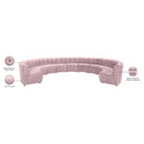 Meridian Limitless Pink Velvet 11 pc Modular Sectional IMAGE 14