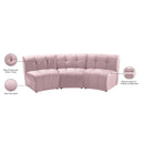 Meridian Limitless Pink Velvet 3 pc Modular Sectional IMAGE 14