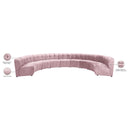 Meridian Limitless Pink Velvet 9 pc Modular Sectional IMAGE 14