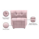 Meridian Limitless Pink Velvet Modular Chair IMAGE 14