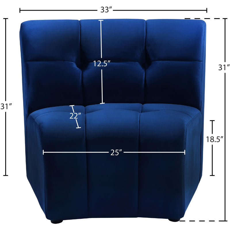 Meridian Limitless Navy Velvet Modular Chair IMAGE 13