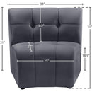 Meridian Limitless Grey Velvet Modular Chair IMAGE 13
