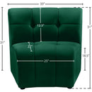 Meridian Limitless Green Velvet Modular Chair IMAGE 13