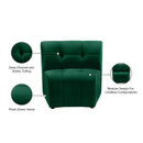 Meridian Limitless Green Velvet Modular Chair IMAGE 14
