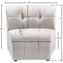 Meridian Limitless Cream Velvet Modular Chair IMAGE 13