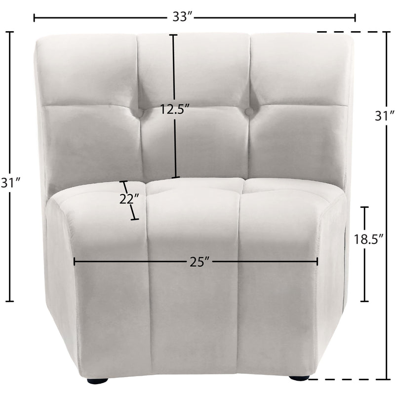 Meridian Limitless Cream Velvet Modular Chair IMAGE 13