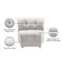 Meridian Limitless Cream Velvet Modular Chair IMAGE 14