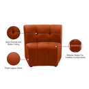 Meridian Limitless Cognac Velvet Modular Chair IMAGE 14
