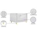 Meridian Michelle White Vegan Leather Chair IMAGE 14