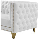 Meridian Michelle White Vegan Leather Chair IMAGE 7