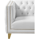 Meridian Michelle White Vegan Leather Chair IMAGE 8