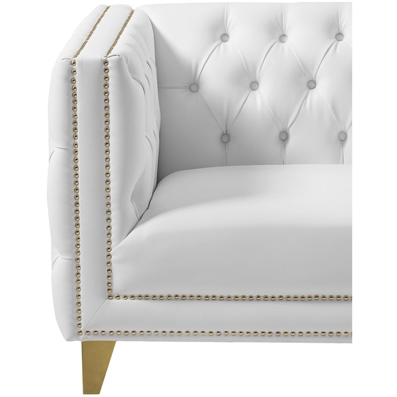 Meridian Michelle White Vegan Leather Chair IMAGE 8