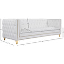 Meridian Michelle White Vegan Leather Sofa IMAGE 13