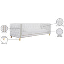 Meridian Michelle White Vegan Leather Sofa IMAGE 14