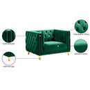 Meridian Michelle Green Velvet Chair IMAGE 11