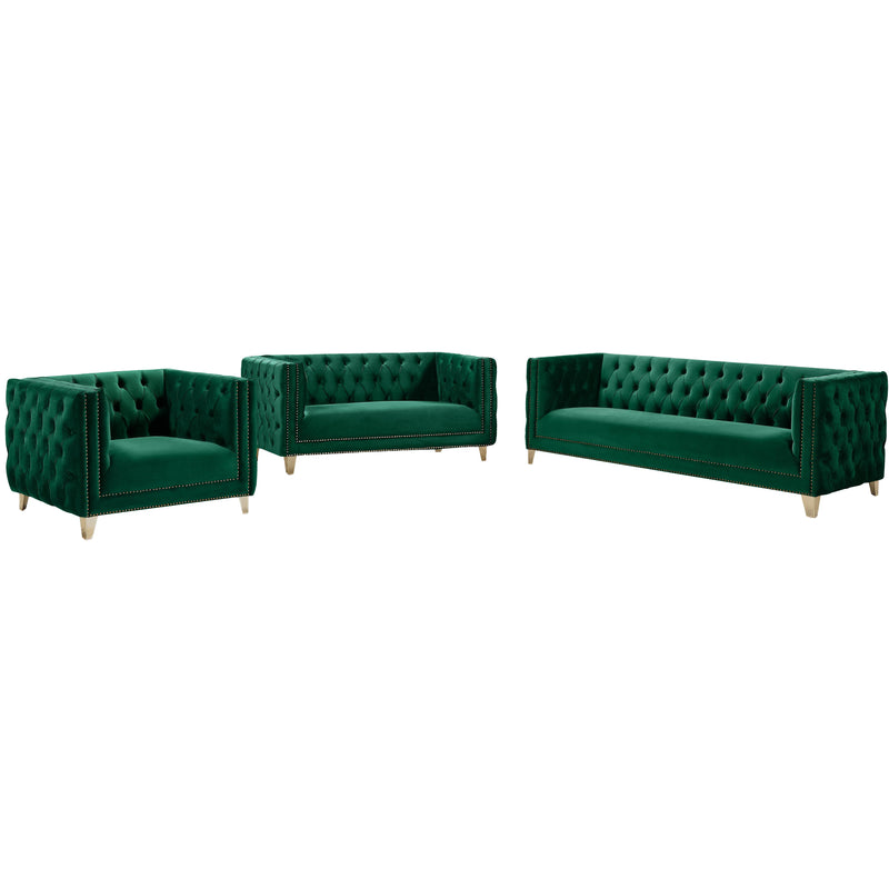 Meridian Michelle Green Velvet Chair IMAGE 9