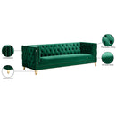 Meridian Michelle Green Velvet Sofa IMAGE 11