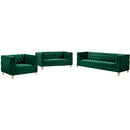 Meridian Michelle Green Velvet Sofa IMAGE 9