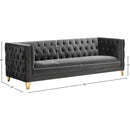 Meridian Michelle Grey Velvet Sofa IMAGE 10