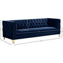 Meridian Michelle Navy Velvet Sofa IMAGE 10