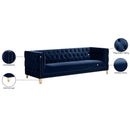 Meridian Michelle Navy Velvet Sofa IMAGE 11
