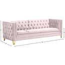 Meridian Michelle Pink Velvet Sofa IMAGE 10