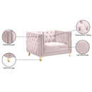 Meridian Michelle Pink Velvet Chair IMAGE 11