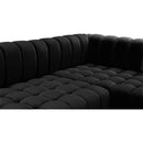 Meridian Gwen Black Velvet 3 pc Sectional (3 Boxes) IMAGE 15
