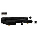 Meridian Gwen Black Velvet 3 pc Sectional (3 Boxes) IMAGE 17