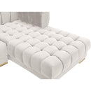 Meridian Gwen Cream Velvet 3 pc Sectional (3 Boxes) IMAGE 14