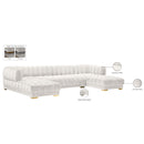 Meridian Gwen Cream Velvet 3 pc Sectional (3 Boxes) IMAGE 17