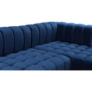 Meridian Gwen Navy Velvet 3 pc Sectional (3 Boxes) IMAGE 15