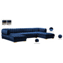 Meridian Gwen Navy Velvet 3 pc Sectional (3 Boxes) IMAGE 17