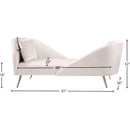 Meridian Nolan Cream Velvet Chaise IMAGE 13