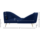 Meridian Nolan Navy Velvet Chaise IMAGE 13