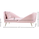 Meridian Nolan Pink Velvet Chaise IMAGE 13