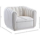 Meridian Dixie Cream Velvet Chair IMAGE 8
