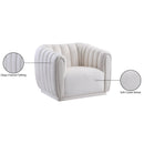 Meridian Dixie Cream Velvet Chair IMAGE 9