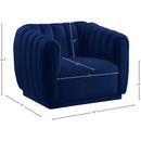 Meridian Dixie Navy Velvet Chair IMAGE 8